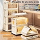 thumbnail image 2 of Gabinete de Almacenamiento Plegable Estilo francés, Cierre magnético, Organizador Cuadrado de plástico con múltiples estantes para Juguetes, bocadillos, Cocina - No Requiere ensamblaje, 2 of 9