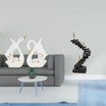 thumbnail image 2 of Estatuas de cisnes,Estatua de cisne de cerámica Escultura de mesa de cisne Elegante,Estatua de escalera,Estatua de escalera con libros para escalar,decoración artística,Escultura de escalera, 2 of 8
