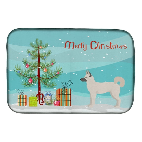 Gerberian Shepsky Christmas Tree Dish Drying Mat