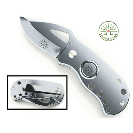 Off-Grid Knives - Fat Boy Pocket Knife - Compact EDC & Built Like A Tank, Razor Sharp Japanese AUS8 Steel, Deep Pocket Carry with Button Lock (Best Compact Edc Knife)