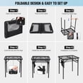 thumbnail image 5 of Folding Grill Table for Outside, Lightweight Portable Metal Aluminum Grill Stand Table for Camping Picnic Cooking BBQ with Adjustable Height Legs, 5 of 8