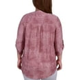thumbnail image 2 of NY Collection Womens Pleated Tunic Blouse, Pink, 1X, 2 of 3