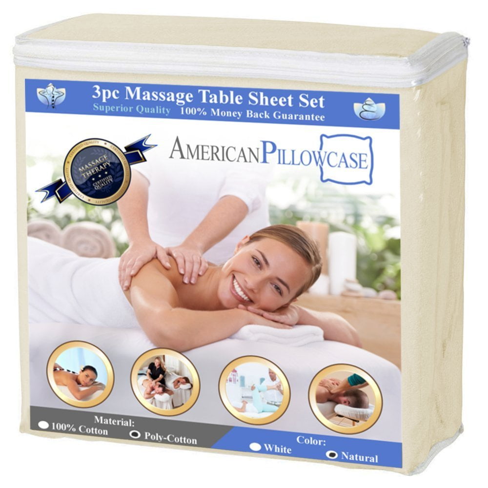 Premium American Pillowcase Massage Table Sheets 3Piece Luxury Spa