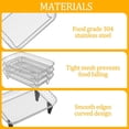 thumbnail image 2 of Qenwkxz 12pcs Air Fryer Accessories 3 Layer Stacking Air Fryer Grill Rack Stainless Steel Dehydrator Rack Rectangular with 8 Silicone Feet 1 Anti-Scald Clip for Double Basket Air Fryer Oven, 2 of 11