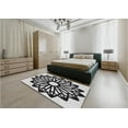 thumbnail image 4 of Ahgly Company Indoor Rectangle Patterned Oil Black Area Rugs, 7' x 10', 4 of 6