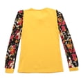 thumbnail image 2 of Richie House Girls' Long Sleeve T-shirt with Floral Sleeve RH1770, 2 of 2
