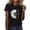 A-Black280, variant on Women's Daisy Butterfly Crew Neck T-Shirt Short Sleeve Casual Everyday Summer Tee