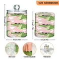 thumbnail image 3 of 4 Pack Cartoon Crocodiles with Heart Sunglasses Qtip Holder Dispenser Clear Plastic Storage Apothecary Jars for Cotton Swabs Balls Pads Floss, 3 of 7