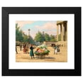 thumbnail image 2 of Victor Gabriel Gilbert 17x15 Black Modern Framed Museum Art Print Titled - Flower Vendor Before the Madeleine Church, Paris, 2 of 5