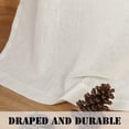 thumbnail image 3 of PrimeBeau Natural Linen Blended Tab Top Curtains Privacy Added Semi Sheer Window Curtain Drapes Textured Flax Curtains(52" W x 96" L, Natural), 3 of 6