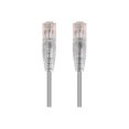 thumbnail image 1 of Monoprice SlimRun - Patch cable - RJ-45 (M) to RJ-45 (M) - 2 ft - 0.1 in - UTP - CAT 6 - booted, snagless, stranded - gray, 1 of 4