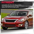 thumbnail image 4 of HECASA Front Bumper Grill Compatible with 2013 2014 2015 Nissan Altima 623103TA0A NI1200250 Upper Grille Chrome Shell Black Insert Sedan Assembly, 4 of 4