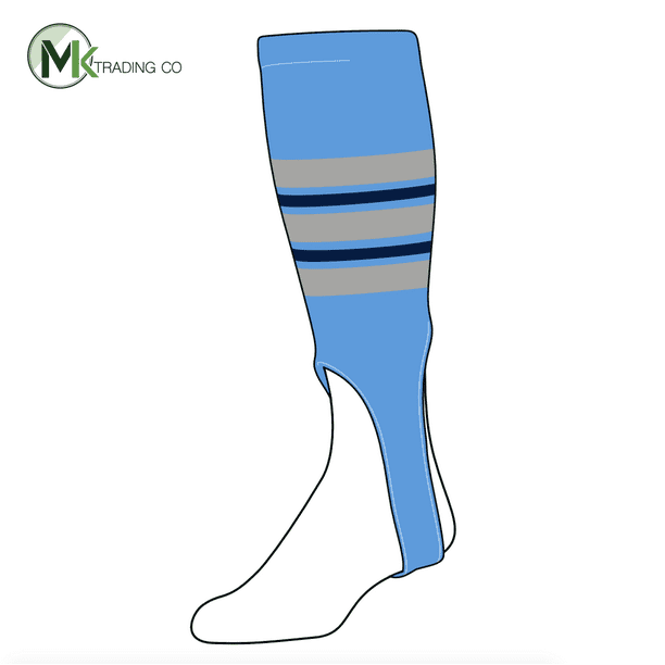 TCK Baseball Stirrups Large (300F, 7in) Baby Blue, Grey, Navy