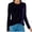 Blue, variant on Lindreshi Long Sleeve Shirts for Women Fashion Women Comfortable Casual Solid Color Long Sleeve Round-Neck Blouses
