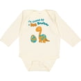 thumbnail image 3 of Inktastic I'm Gonna Be a Big Brother Dino Boys Long Sleeve Baby Bodysuit, 3 of 5