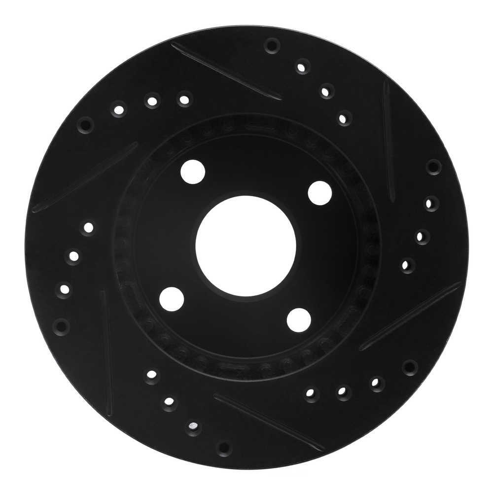 Dynamic Friction Company 633-54001L DFC Brake Rotor - Drilled And Slotted - Black