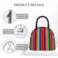 thumbnail image 4 of Fotbe Mexican Serape Blanket Stripes Pattern Lunch Bag, Insulated Lunch Box, Small Leakproof Cooler Food Lunch Containers Reusable High Capacity Lunch Tote Bags for Work, Travel, Outdoor, 4 of 6