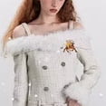 thumbnail image 4 of ¡Descuentos Flash!, Nuevo broche de ciervo navideño, broche festivo de ciervo y copo de nieve, accesorios Akmoler, 4 of 6
