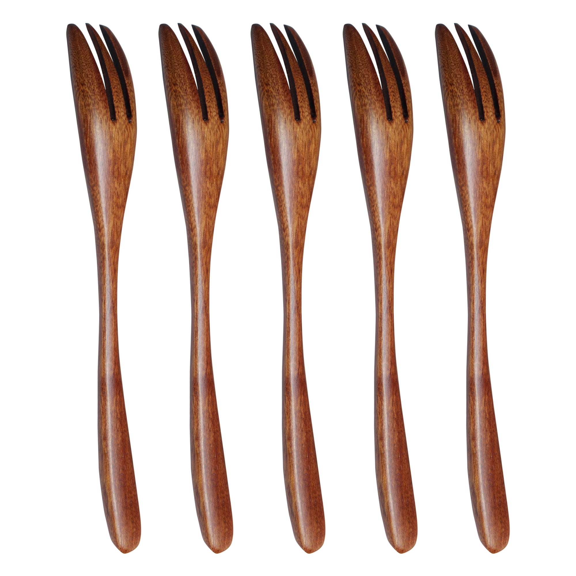 Wooden Forks Wood Dinner Fork Tableware Dinnerware Long Handle Kitchen