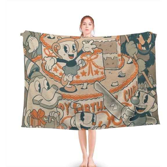Cuphead Blanket Ultra-Soft Micro Fleece Blanket for Couch/Living Room/Warm Winter Cozy Plush Throw Blankets for Adults Or Kids 40"x30"