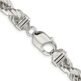 thumbnail image 3 of 925 Sterling Silver 7.8mm Rope Chain Twisted Link Necklace, 3 of 4