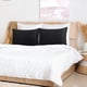 thumbnail image 2 of Funda de Almohada de 100% Algodón, Juego de 2 Suaves Transpirables Fundas Almohada con Cierre de Cremallera para Dormitorio Hotel Moderno - Negro, 51x91cm, 2 of 6