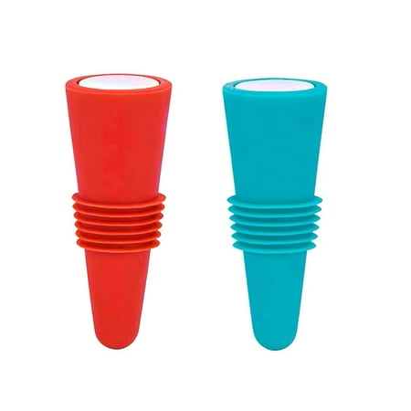 

Wine Bottle Stopper Color Silicone + Stainless Steel Wine Stopper Beverage Bottle Stopper Wine Stopper hanitom