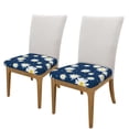 thumbnail image 2 of Fuzoiu Daisies Flowers Print Square Cushion Cover,Couch Cushion Covers, Stretch Seat Slipcover for Dining Chairs, Banquets, and Home Decor-Two Pieces, 2 of 7