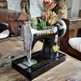 thumbnail image 3 of KAKOWELY Mini Flowerpot 1pc Mini Flowerpot Sewing Machine Shaped Succulent Resin Planter Desktop Decor7.68"X6.89"X4.13", 3 of 5