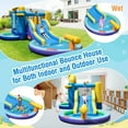 thumbnail image 4 of Gymax Kids Inflatable Water Slide Park Bounce Castle w/ 50 Ocean Balls & 735W Blower, 4 of 10