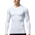thumbnail image 2 of Kalauyu Long Sleeve Compression Sport Shirts for Men Print Moisture Wicking Quick Dry Athletic Gym Base Layer Tops, 2 of 5