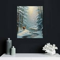 thumbnail image 4 of JRXY Winter Christmas Scenes Deer Snow Lake Canvas Print Wall Art 16x20in Home Bedroom Living Room Decor 16x20 in, 4 of 4