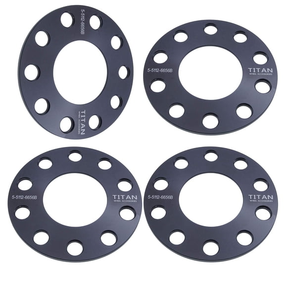5mm Titan Wheel Spacers for VW Audi | 5x112 | 66.56 Hubcentric | Set of 4