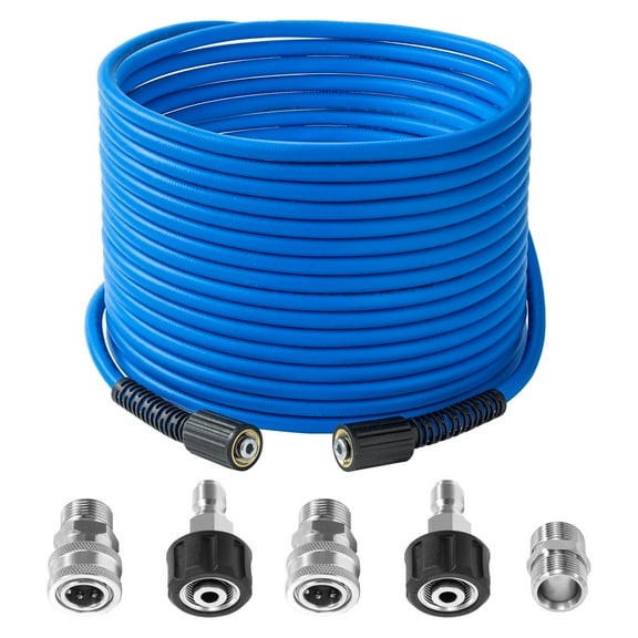 Pressure Washer Hose – 1/4" X 50 FT High Power Washer Extension Hose – Kink & Wear Resistant High Pressure Hose for Replacement – Compatible with M22 Fittings – 3600PSI