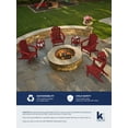 thumbnail image 3 of KINGYES HDPE Adirondack Chair Set of 2, All-Weather Outdoor Fire Pit Chairs for Patio Deck Lawn, Red, 3 of 8