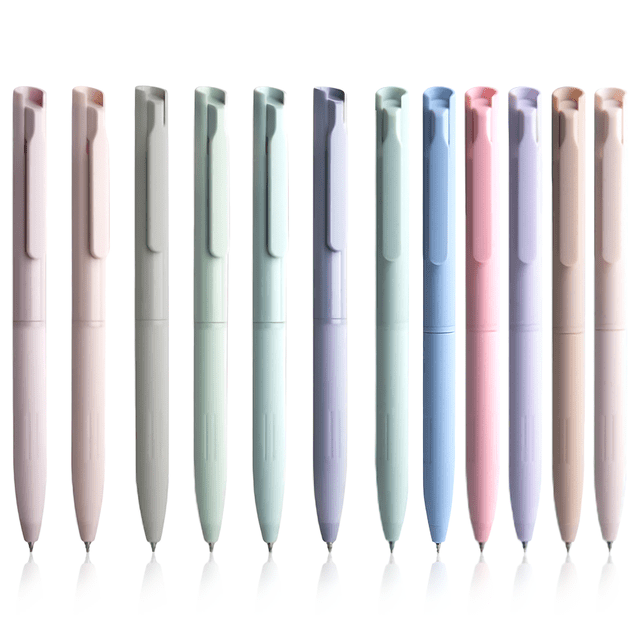 Juego de bolígrafos retráctiles de tinta de gel de 12 colores, bolígrafos de punta fina de 0,5 mm, bolígrafo suave, bolígrafos lindos de escritura de secado rápido, bolígrafos de gel de punta fina