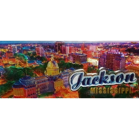 

Jackson Mississippi with Raised Icon Fridge Magnet