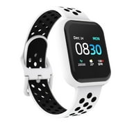 iTouch Air 3 Smartwatch: Silver Case with White Perforated Strap