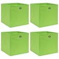 thumbnail image 1 of Cajas de almacenamiento VidaXL plegables de tela no tejida verde x4, 1 of 7