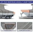 thumbnail image 4 of 600D Marine Grade Fade and Tear Resistant Trailerable T-Top Boat Cover, Heavy-Duty Waterproof and UV-Proof TTOP Boat Storage Cover, Grey (24'-26' Long (Beam Width up to 112")), 4 of 6