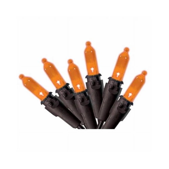 Inliten 116081 100 Count LED Mini Christmas Light Set, Orange - Pack of 12