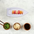 thumbnail image 3 of Raindrops Boat Shaped Plate Snack Dish Sushi Serving Tray Japanese Style Sushi Plate, 3 of 8