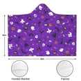 thumbnail image 3 of Wearable Blanket,Purple Halloween Pattern Hooded Wearable Flannel Blanket for Adults & Teens,Winter Poncho Shawl Wrap Cape Cozy Anti-Pill,60"x80", 3 of 5
