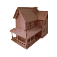 thumbnail image 3 of Wood Craft Assembly Miniatures Dollhouse Set, 6'', 3 of 8