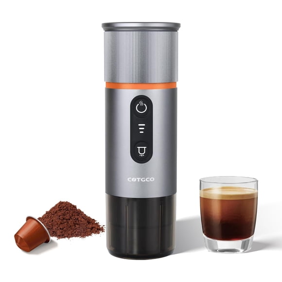 COTGCO - Cafetera portátil para viajes: cafetera portátil, autocalentamiento, haz 8 tazas de café de