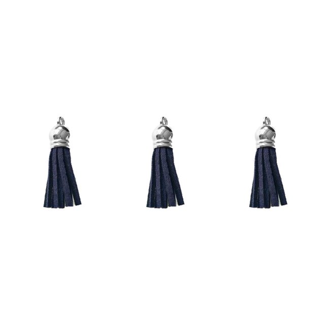 Wosthever 28 piezas llavero encantos creativo exquisito llavero colgante borlas llavero borla adorno DIY accesorio azul marino azul marino 3Conjunto