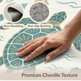 thumbnail image 6 of ODIKA 2'x3' Washable Throw Rug Non-Slip, Low Profile, Flatwoven, Easy Care Door Nautical Ocean Turtle Round Coral Reef Marine Jellyfish for Hallway, Study Room, 6 of 7
