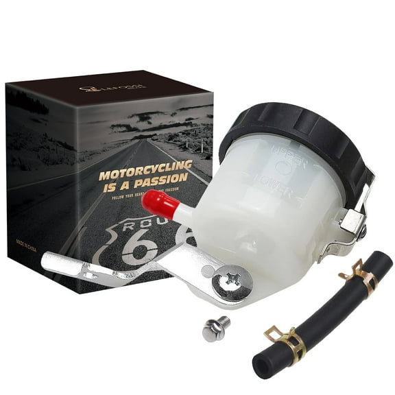 Universal Motorcycle Front Brake Master Cylinder Hydraulic Oil Cup Brake Fluid Reservoir Bottle Tank w/Bracket Compatible with Suzuki GSXR 600 1997-2005 GSXR 750 2000-2005 GSXR 1000