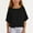 Black, variant on Cethrio Girls T Shirts Size 7-8 T, Summer Casual Cotton Linen Crewneck Short Sleeve Tops Pink