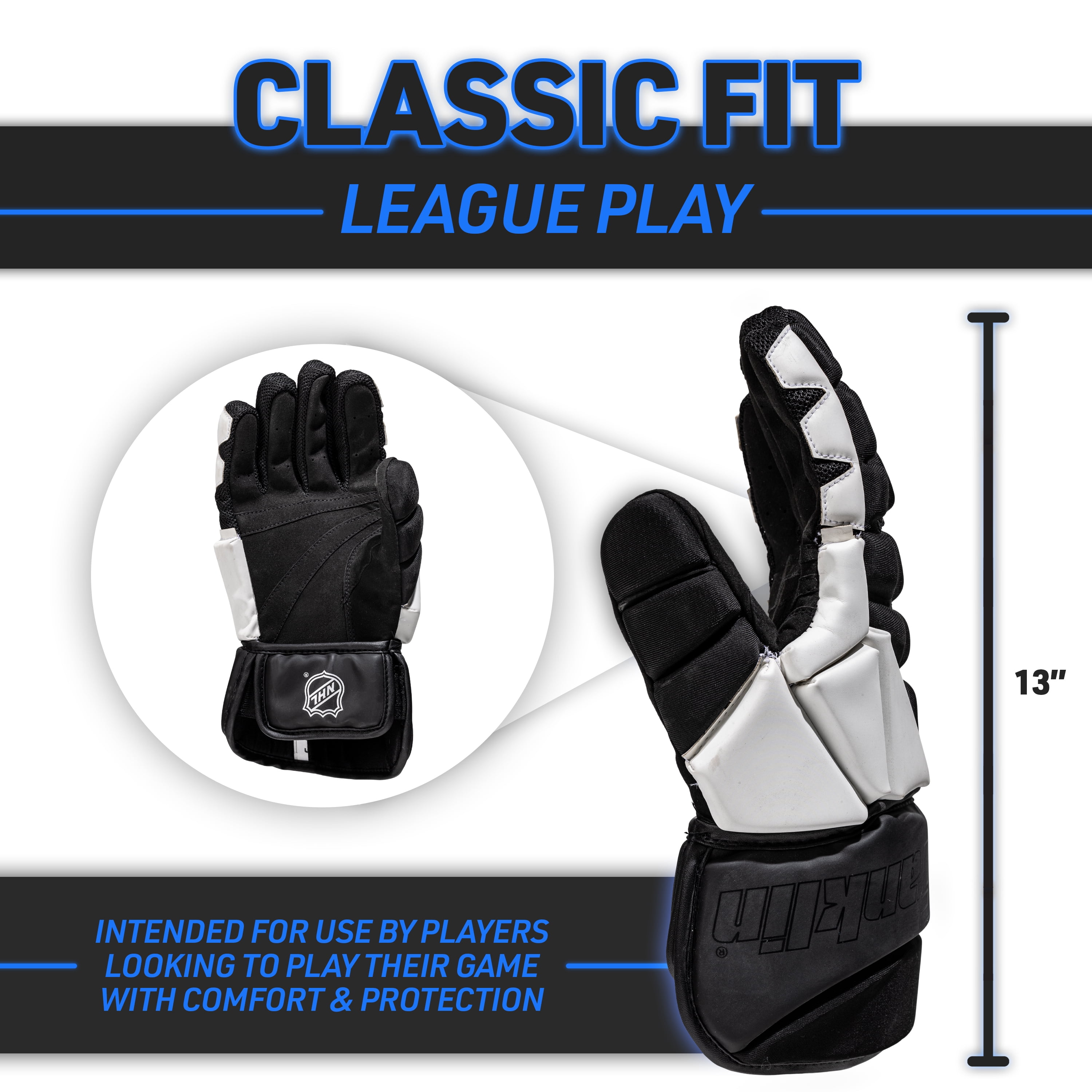 Franklin Sports Senior 13inch Street Hockey Gloves